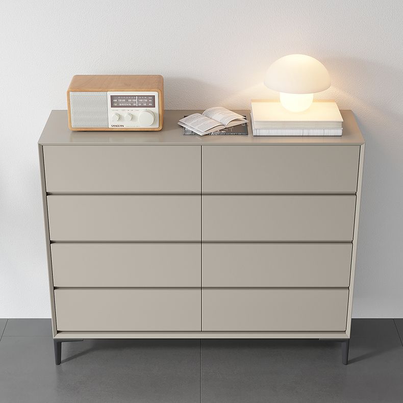 Modern Engineered Wood Buffet Sideboard 39.3"H 8-Drawer Buffet Server in Gray