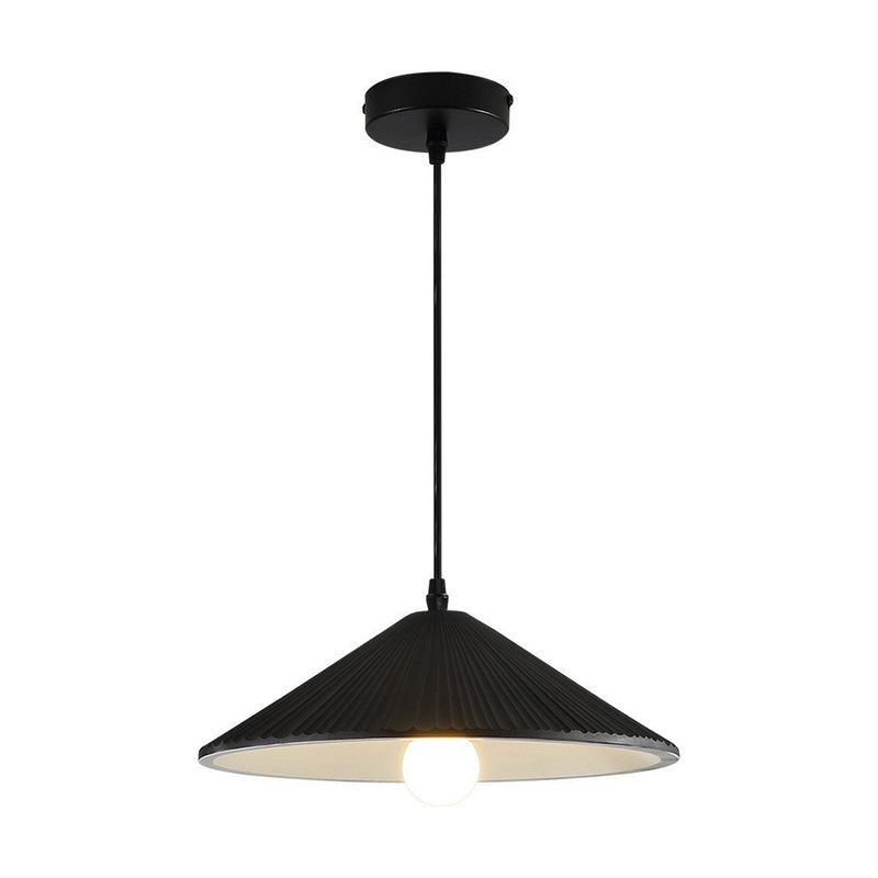 Conical Resin Hanging Lamp Minimalist 1-Light Suspension Light Fixture for Dining Room
