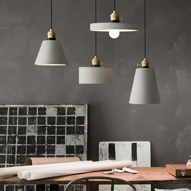 Luce a soffitto a sospensione geometrica Stile minimalista in stile Grigio Apco sospeso Luce a sospensione