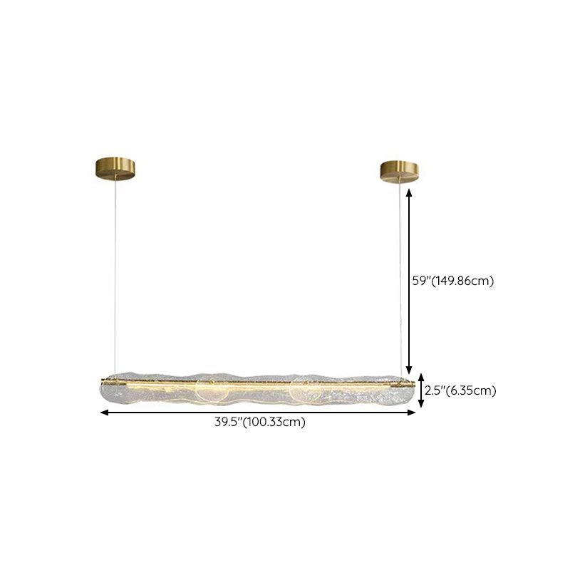Nordic Style Copper Hanging Lamp Geometry Shape Island Light Fixture for Bedroom