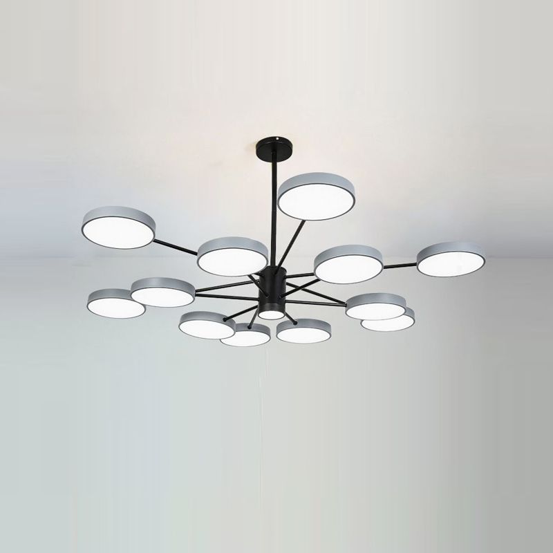Moderne metalen kroonluchter verlichtingsarmaturen Round Multi-Head Suspension Pendant Lamp