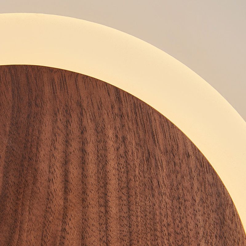 Geometric Shape Wood Wall Light Fixture Modern Style Wall Lamp for Living Room