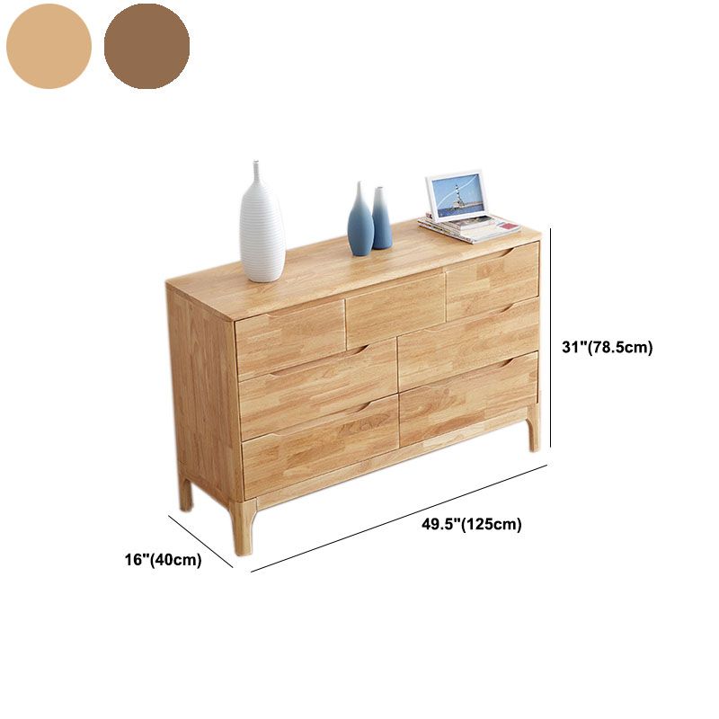 Modern Dresser Solid Wood Storage Chest Dresser with 5/6/7 Drawers