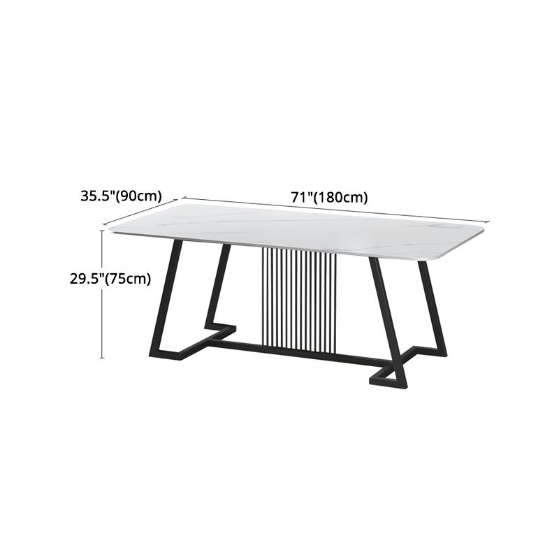 Modern 1/2/5/7 Pieces Dining Set Sintered Stone Rectangle Dining Table with Chairs