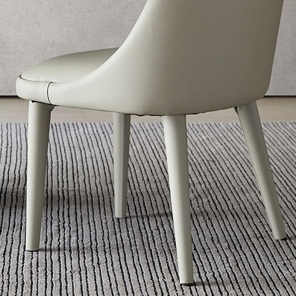 Dining Room Upholstered Parsons Chair Faux Leather Dining Chair