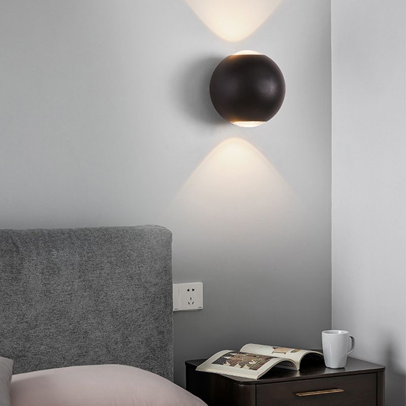 Ball Shade Metal Wall Sconce Modern Style Multi Lights Wall Mount Lighting