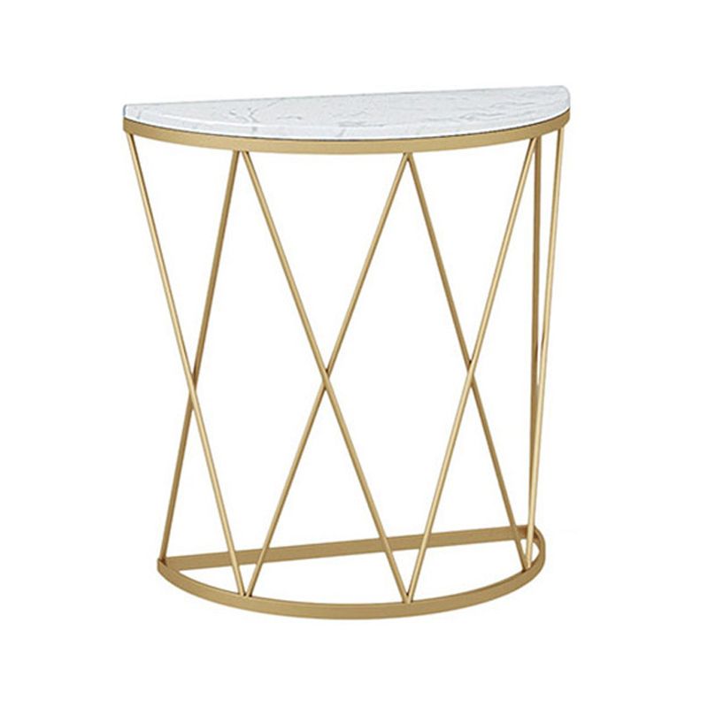 Glam Marble Console Table Stain Resistant Console Sofa Table for Hall