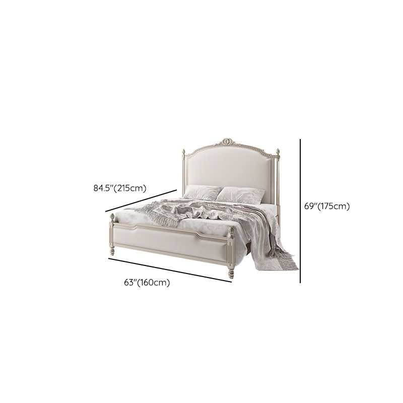 Genuine Leather Upholstered StandardBed 63" H Panel Bed with Lift Up Storage