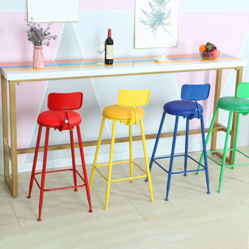 Modern Bar Height Table Solid Wood Top Bistro Bar Table with Metal Base