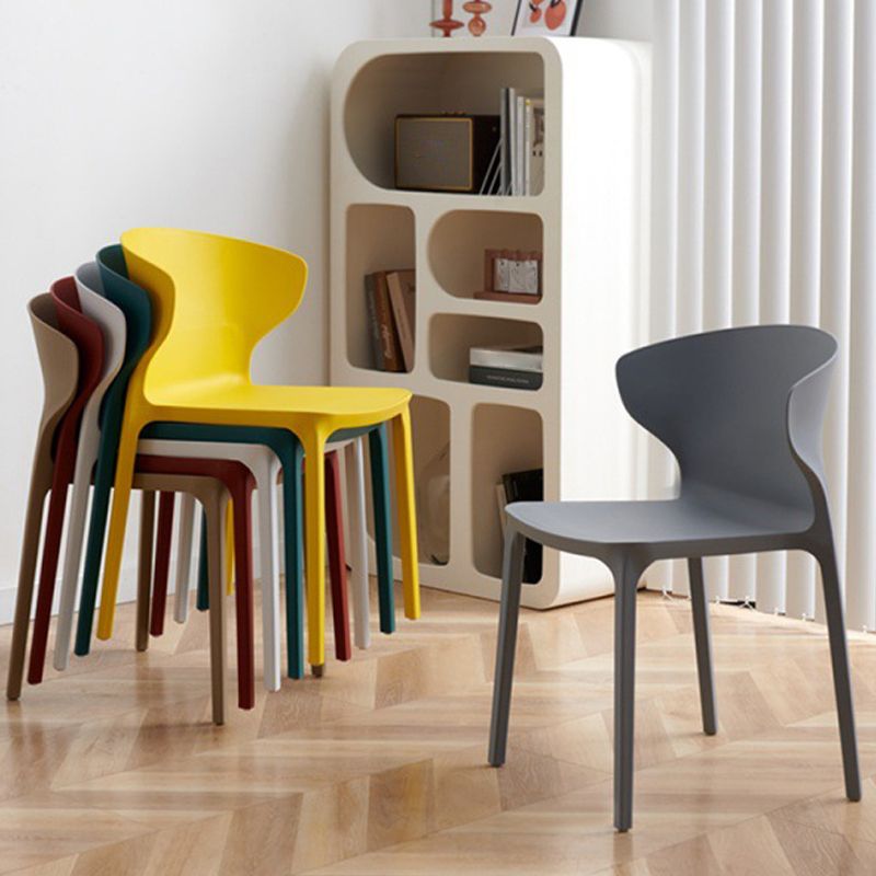 Sedia da pranzo in plastica scandinava cucina in plastica sedia laterale