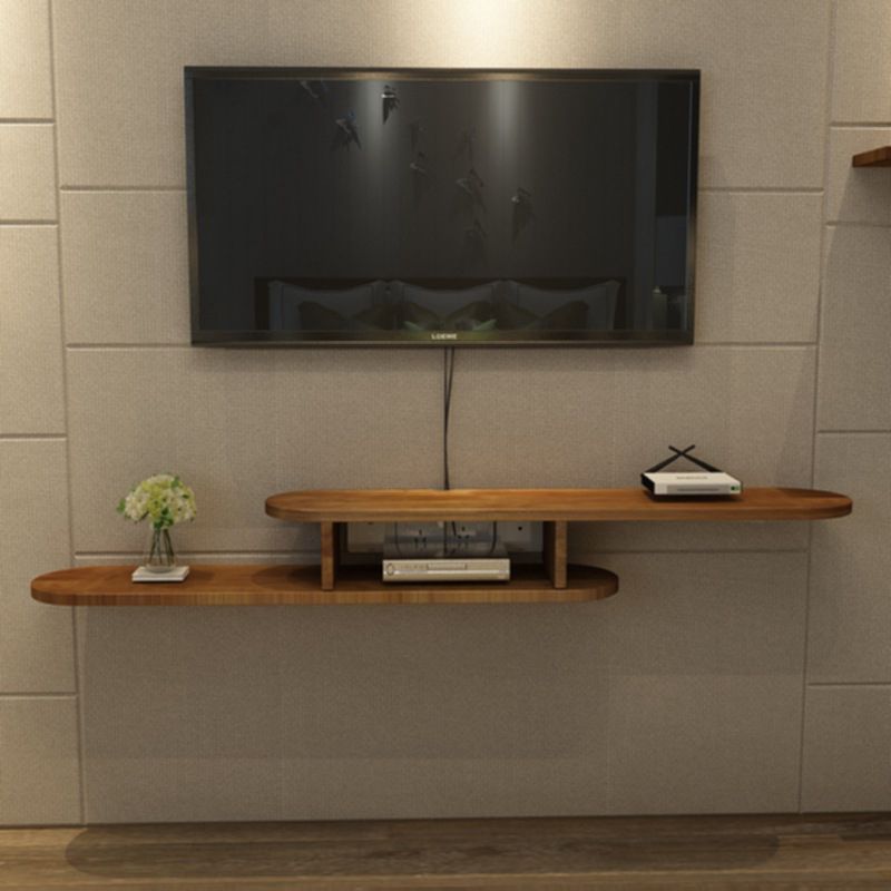 8" D Solid Wood TV Stand , Open Storage Floating TV Stand Console In 3 Colors