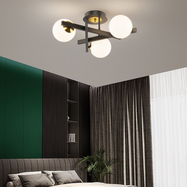 Lampada semifulò a piombo a filo a filo rotondo lampadario semifulò bianco per camera da letto