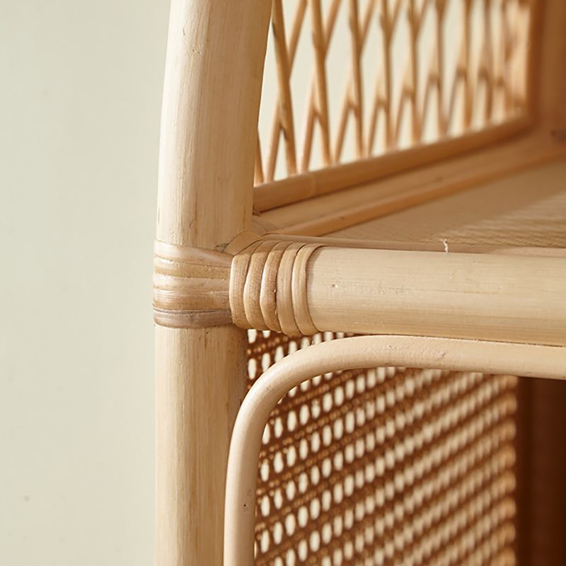 Contemporary Bamboo Bookcase Home Standard Bookshelf in Natural