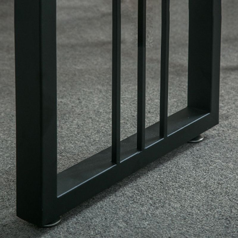 Modern Solid Wood Bar Table Dining Table with Storage Shelves