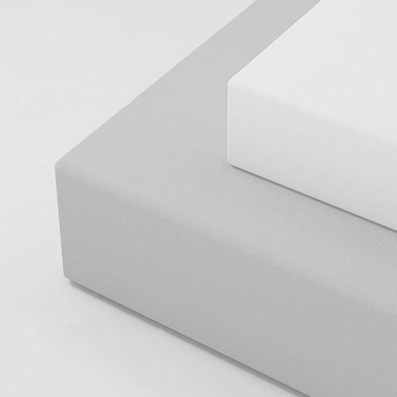 Mid-Century Modern Ottoman Rectangle Genuine Leather Pure Color Water Resistant Ottoman