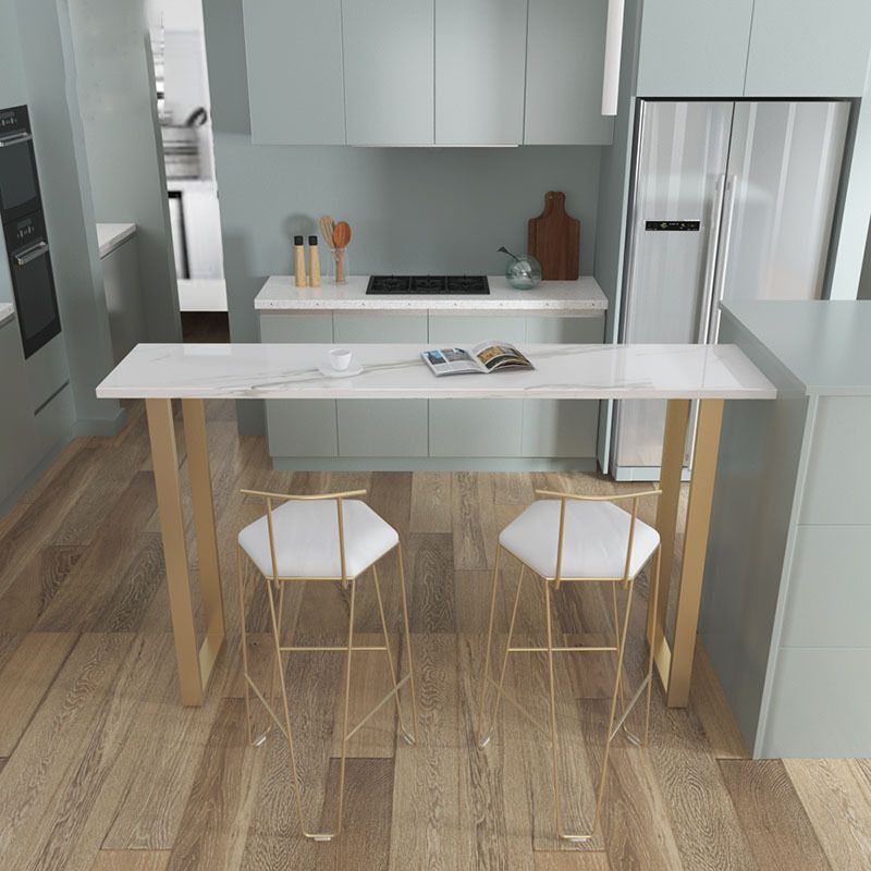 Fixed Table Counter Table Set Contemporary 1/2/3 Pieces Faux Marble Pub Table Set