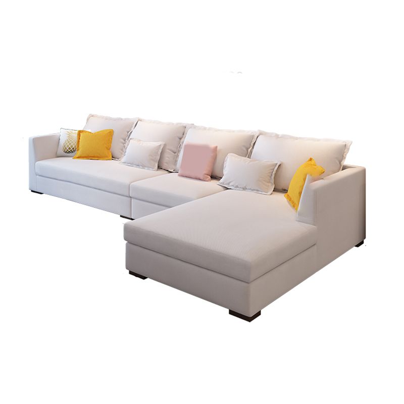 37.4 " H Cotton Blend Flared Arm Sofa & Chaise for Living Room