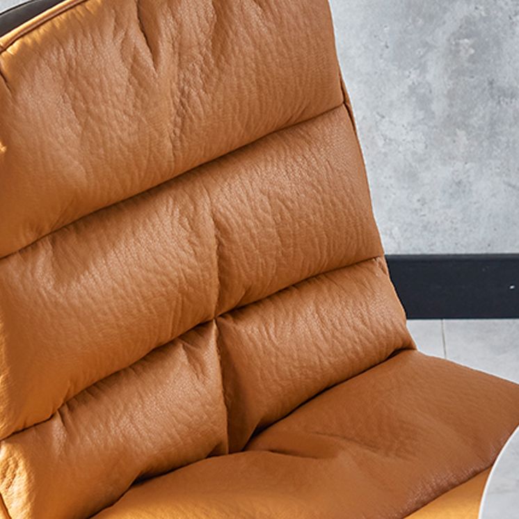 Modern Design Leather Dining Side Chair Upholstered Solid Back Armless Chairs