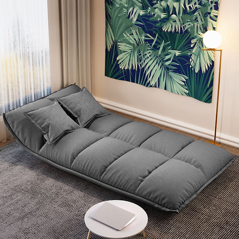 Eigentijdse strakke rug cabriolet slaapbank 19.69 "Hoge stoffen armloze bank