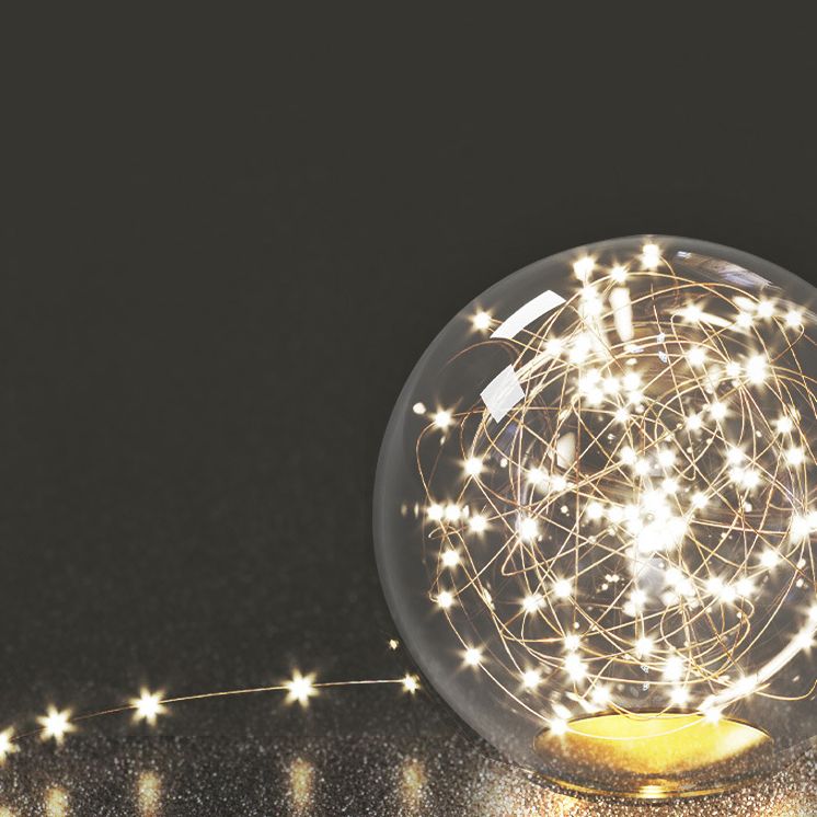 Minimalismo, círculos geométricos nórdicos, luz LED de techo, bola de cristal transparente, cadena de luces LED, accesorio de iluminación para sala de estar
