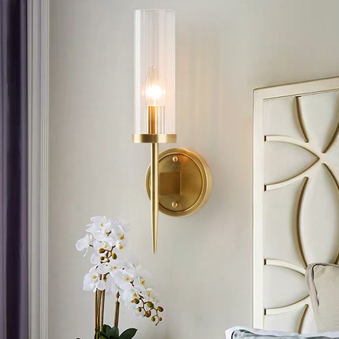 Simplicité traditionnelle Vanité Vanité Lumières Lumières murales en verre Mount d'éclairage pour salle de bain