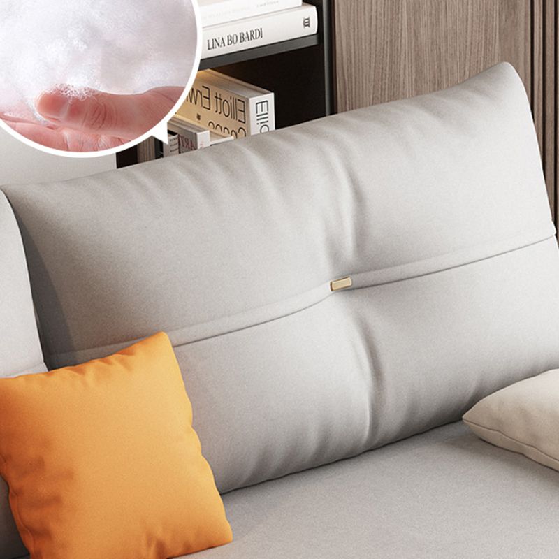 Glam Grey Futon Sleeper Sofa with Tufted Back and Storage in Faux Leather