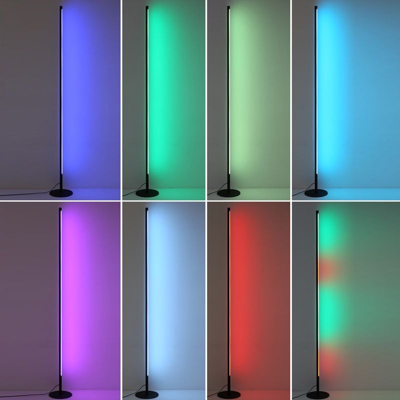 1 lampadaire linéaire léger les lampes standard en métal contemporain pour le salon