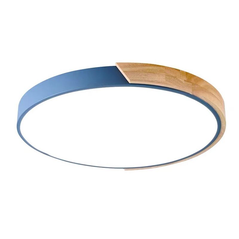 Lámpara de techo empotrada de acrílico, iluminación redonda de montaje empotrado de estilo moderno con 1 luz