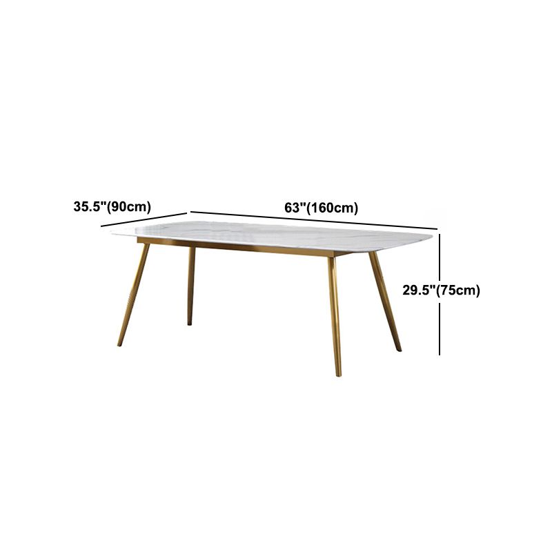 Designer Style Sintered Stone Top Dining Set Rectangle 1/4/5/7 Pieces Dinette Table Set