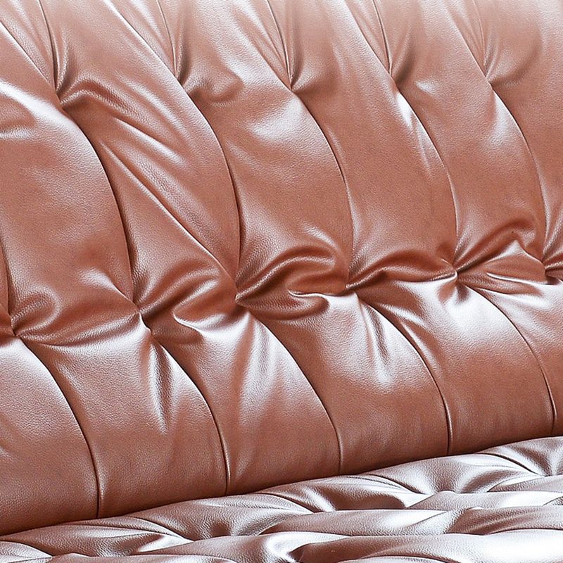 Stainless Steel Classic Industrial Tufted Split-Back Sofa 35.43"High Tuxedo Arm Sofa