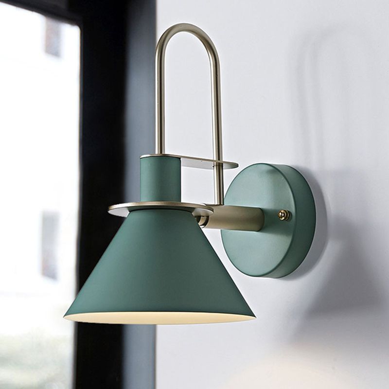 1 Light Metal Wall Mounted Light Fixture Modern Dual Cone Wall Sconce Lighting for Dining Room