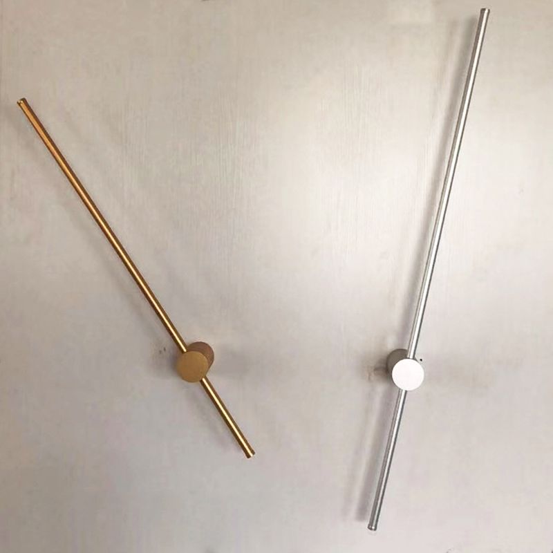 Aluminium LED Linear Wall Sconce in Modern Concise Style Wrought Iron Indoor Wall Light with Silicone Shade