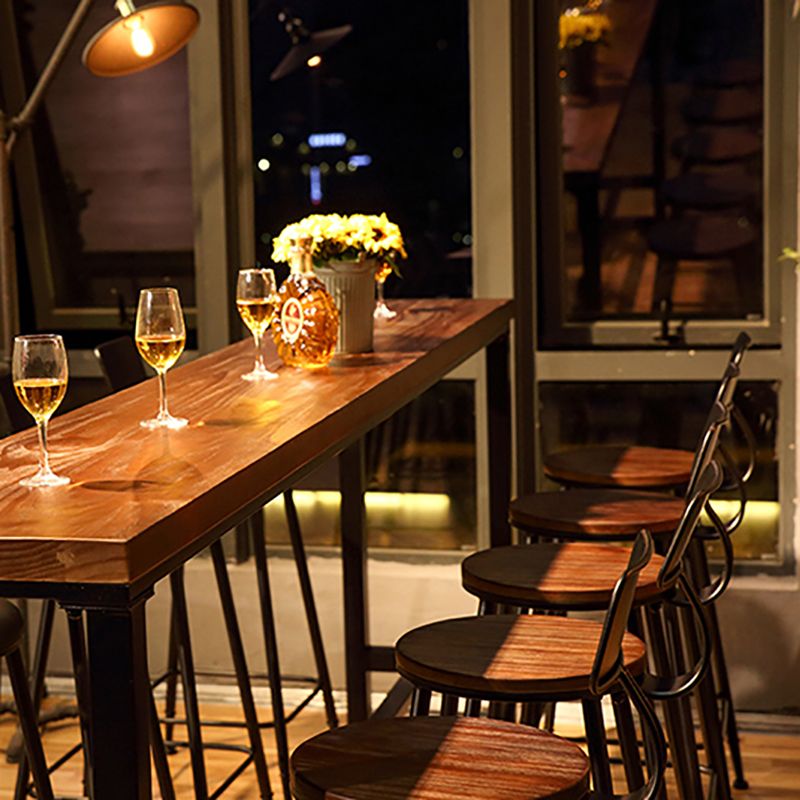 29.53" Industrial Bar and Counter Stool Low Back Stool with 4 Legs