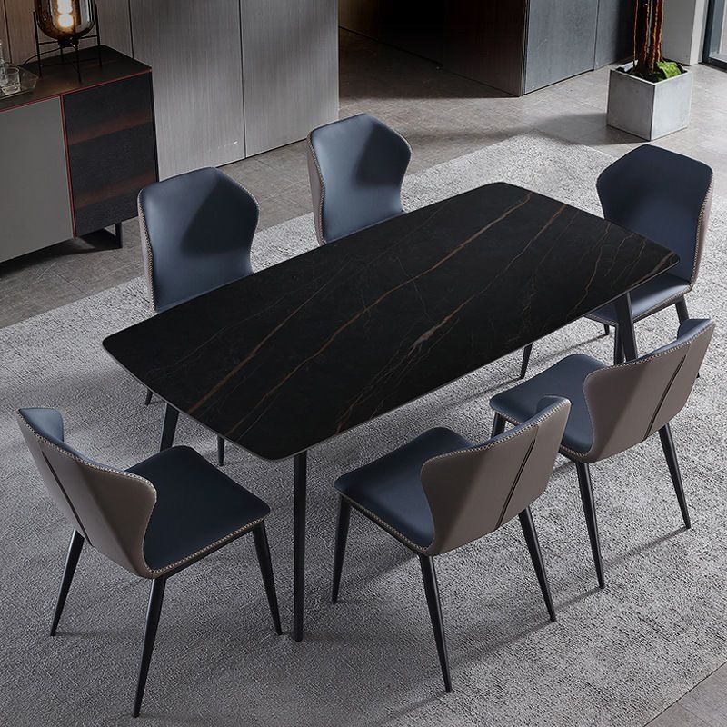 Sillas de comedor de cuero sin brazos del sillón orejero del estilo contemporáneo para el hogar