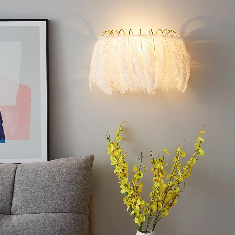 Lampada rotonda SCONCE FIETURE NORDIC CREATIVE PIETERE 1 PLARIZZA LIGHT per camera da letto