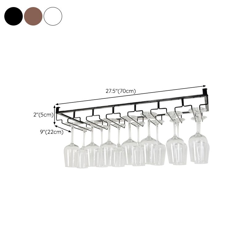 Contemporary Hanging Wine Glass Rack Metal Glass & Stemware Holder