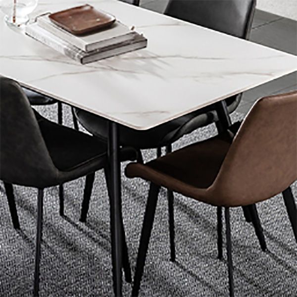 Simplicity Style Furniture Rectangle Stone Dining Room Table for Dining Room