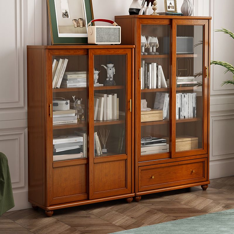 Glam Closed Back Standard Bookshelf Wooden Bookcase for Study Room