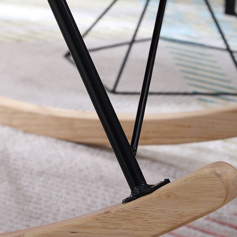 Modern Reclining Rocker Chair Upholstered Rocking Chair for Living Room