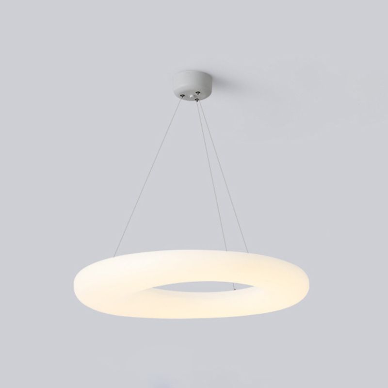 Lámpara de araña de anillo de metal luz nórdica led colgante lámpara accesorio