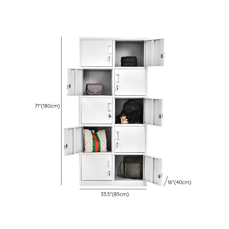 Bathroom Hinged Door Storage Cabinet Metal Modern Grey Cabinet