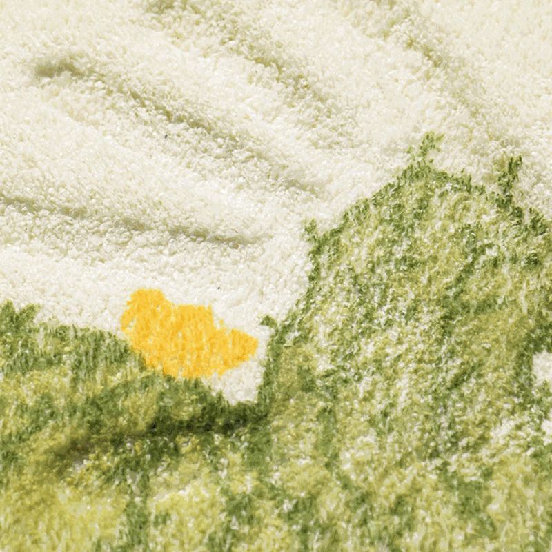 Yeollw Modern Rug Polyester Gradient Rug Washable Rug for Drawing Room