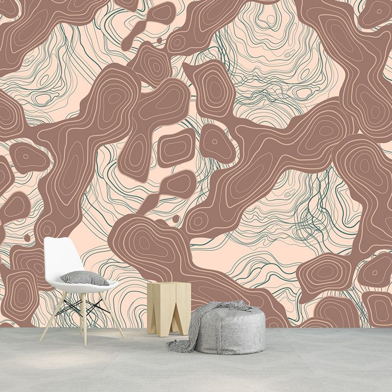 Abstract Art Resistant Mural Wallpaper Environment Friendly Sleeping Room Wall Mural