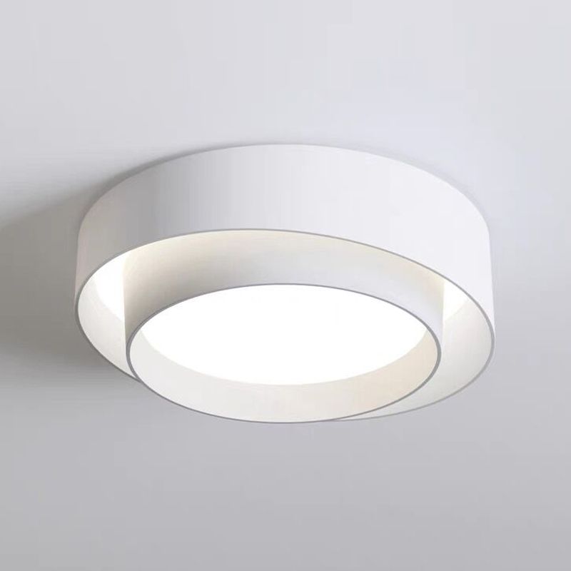 Moderne eenvoud Indoor LED inbouw ijzeren ronde plafondlamp met acryl kap