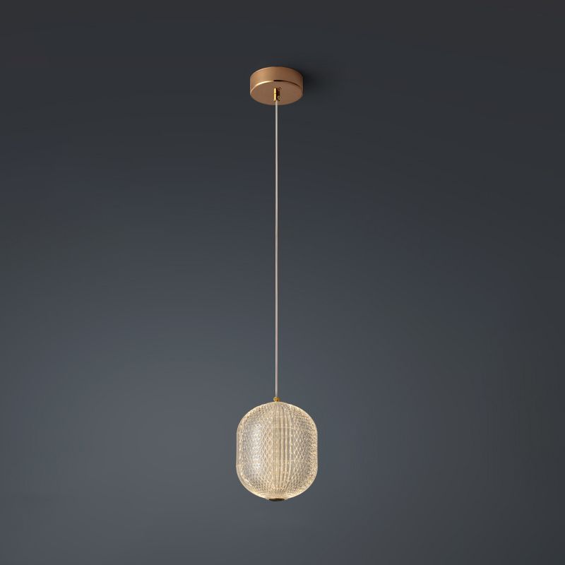 Luce a sospensione interno minimalista, illuminazione a sospensione acrilica del cilindro macaron