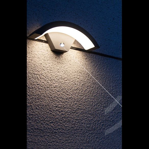 Arced Sconce Light Fixture Modern Minimalist Style Aluminum 1 Light Sconces