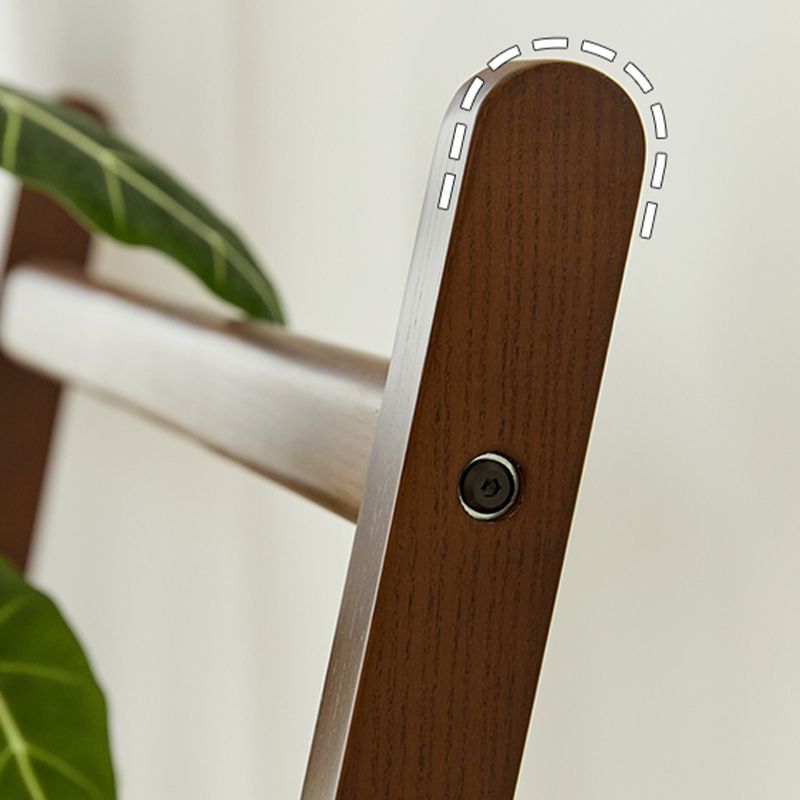 Modern Style Open Back Bookshelf Ladder Wooden Bookcase for Home Office