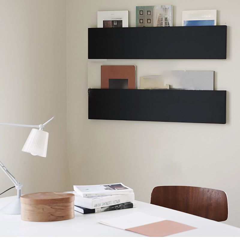 Urban Wall Unit Metal Bookshelf Black Shelf Bookcase for Living Room