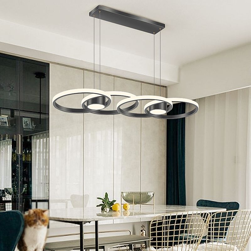 Idées d'éclairage d'île de forme de cercle