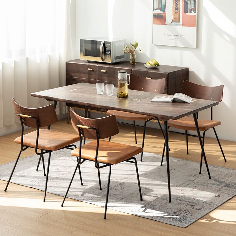 Muebles para el hogar de 4 pies de rectángulo de 4 pies Mesa de comedor de madera maciza para el hogar